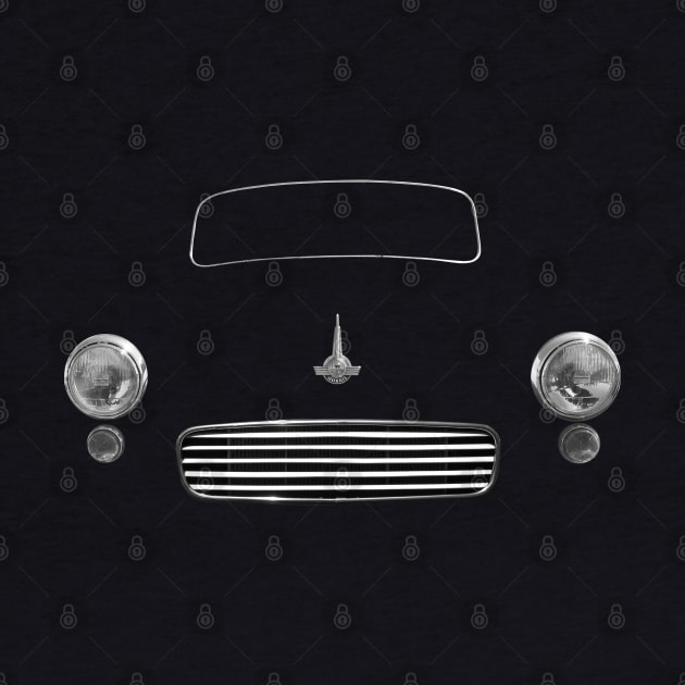 Morris Minor classic car minimalist front by soitwouldseem